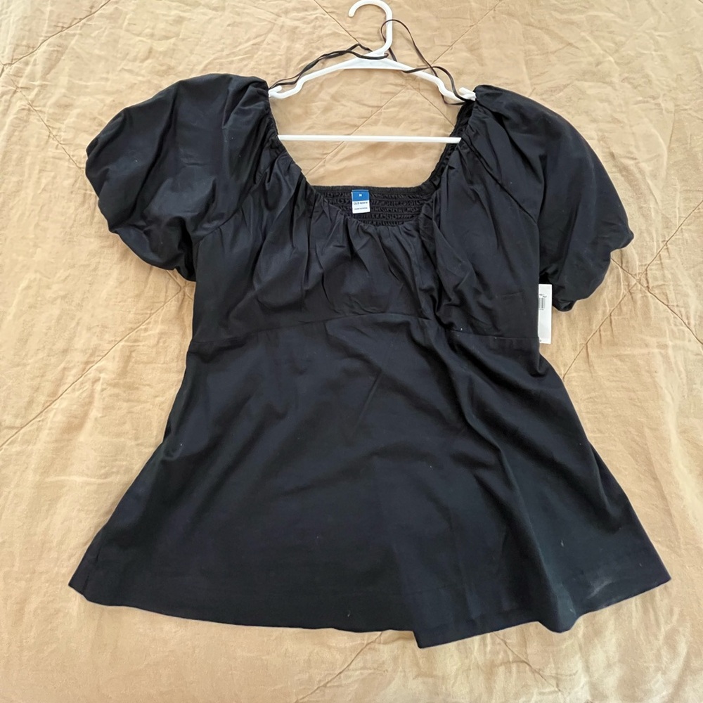 NWT Old Navy Black Peplum Top